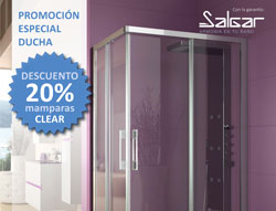 Salgar rebaja un 20% su gama Clear de mamparas de ducha