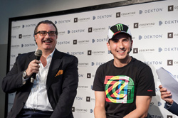 Jorge Lorenzo presenta Dekton by Cosentino en el Cosentino Milán Center