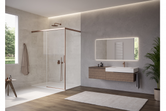 Duka enriquece la zona de baño con su mampara sin marco natura 4000