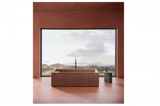 Grate de Inbani, una bañera con respaldo ergonómico y repisa integrada 