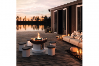 Apollo y Vulcano de Palazzetti: el fuego ocupa el centro de la escena en los espacios exteriores